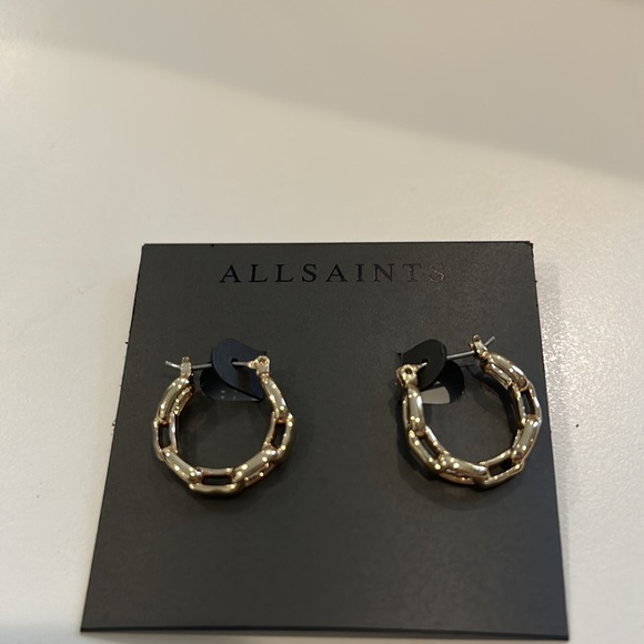 All Saints Small gold hoops - Picture 2 of 4